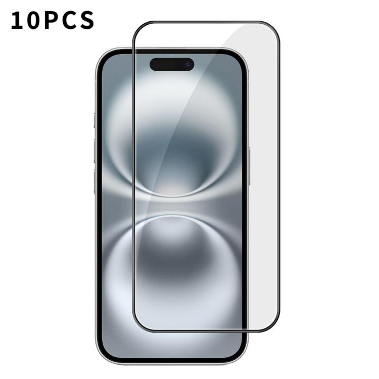 10pcs Kalebol High-Aluminum Screen-Printed Full-Coverage Anti-Fingerprint Black-Bordered HD Tempered Glass Film