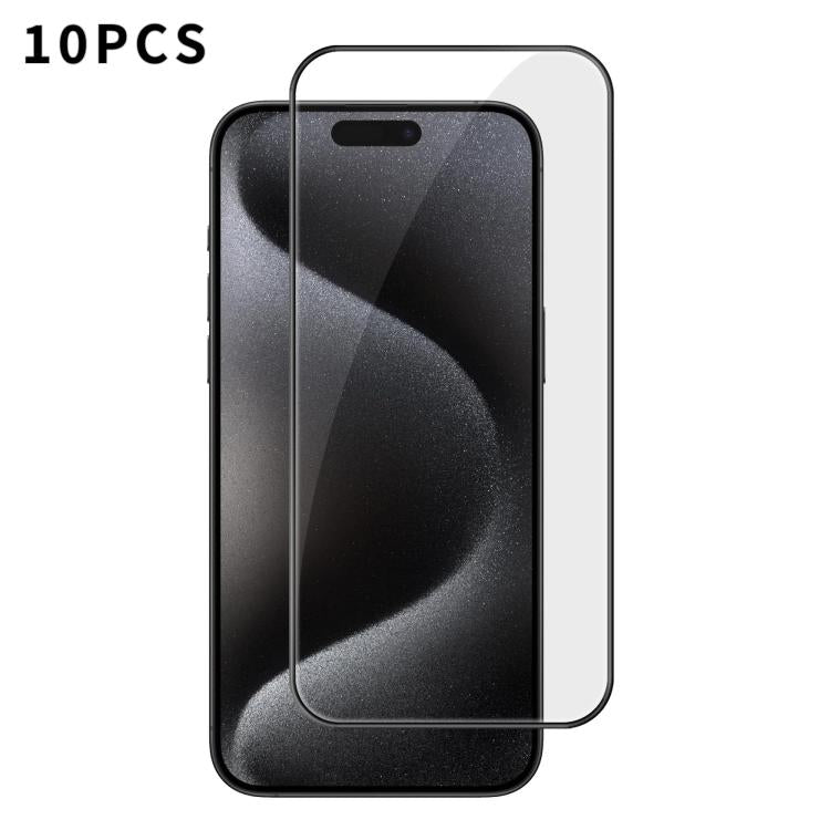 10pcs Kalebol High-Aluminum Screen-Printed Full-Coverage Anti-Fingerprint Black-Bordered HD Tempered Glass Film