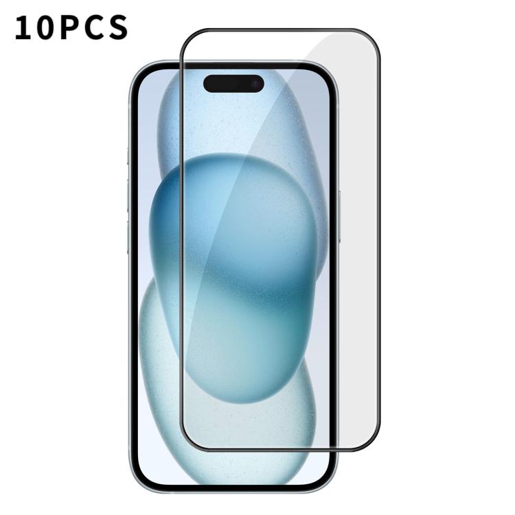 10pcs Kalebol High-Aluminum Screen-Printed Full-Coverage Anti-Fingerprint Black-Bordered HD Tempered Glass Film