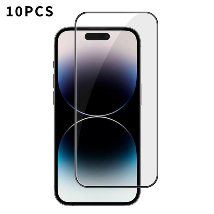 10pcs Kalebol High-Aluminum Screen-Printed Full-Coverage Anti-Fingerprint Black-Bordered HD Tempered Glass Film