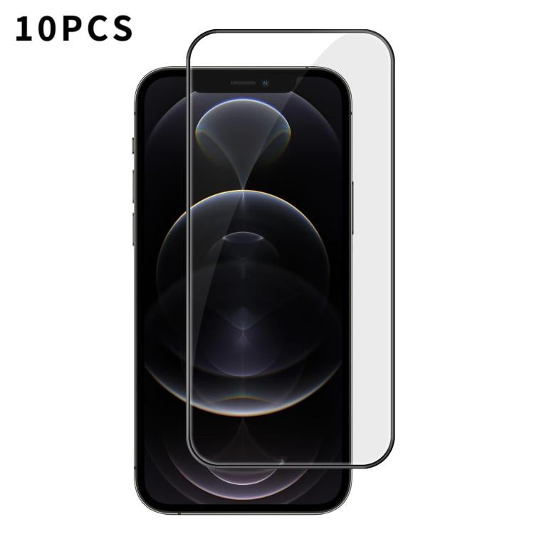 10pcs Kalebol High-Aluminum Screen-Printed Full-Coverage Anti-Fingerprint Black-Bordered HD Tempered Glass Film