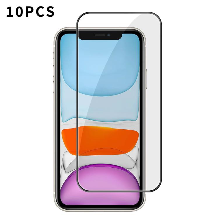 10pcs Kalebol High-Aluminum Screen-Printed Full-Coverage Anti-Fingerprint Black-Bordered HD Tempered Glass Film
