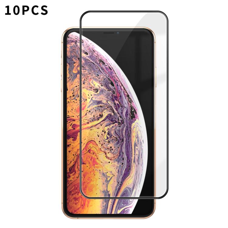 10pcs Kalebol High-Aluminum Screen-Printed Full-Coverage Anti-Fingerprint Black-Bordered HD Tempered Glass Film
