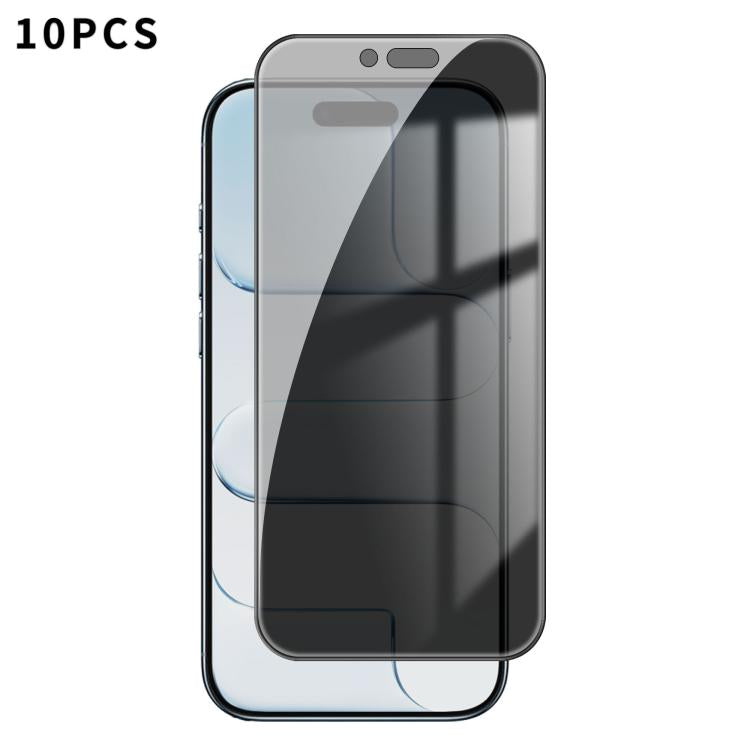 10pcs Kalebol High-Aluminum Screen-Printed Full-Coverage Black-Border Privacy Tempered Glass Film