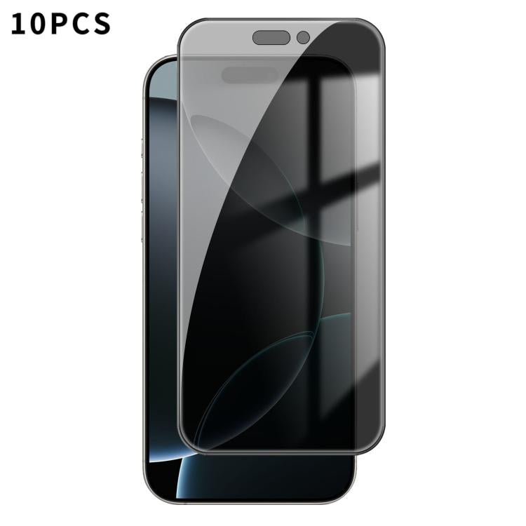 10pcs Kalebol High-Aluminum Screen-Printed Full-Coverage Black-Border Privacy Tempered Glass Film