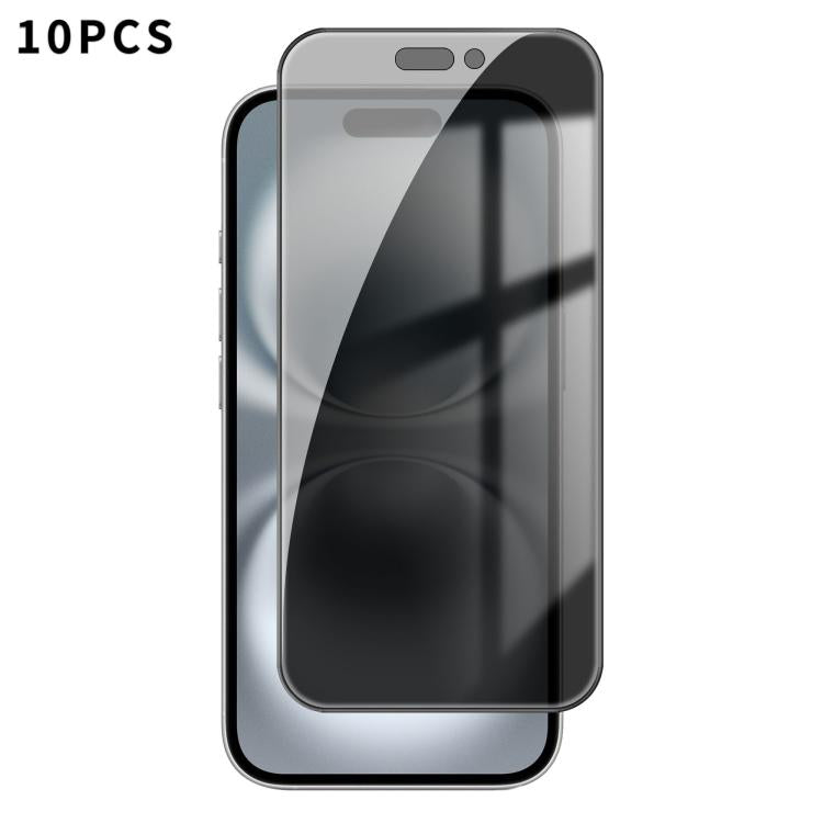 10pcs Kalebol High-Aluminum Screen-Printed Full-Coverage Black-Border Privacy Tempered Glass Film
