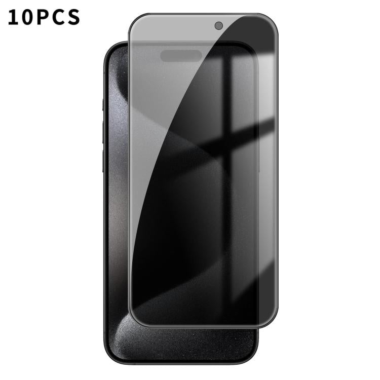 10pcs Kalebol High-Aluminum Screen-Printed Full-Coverage Black-Border Privacy Tempered Glass Film