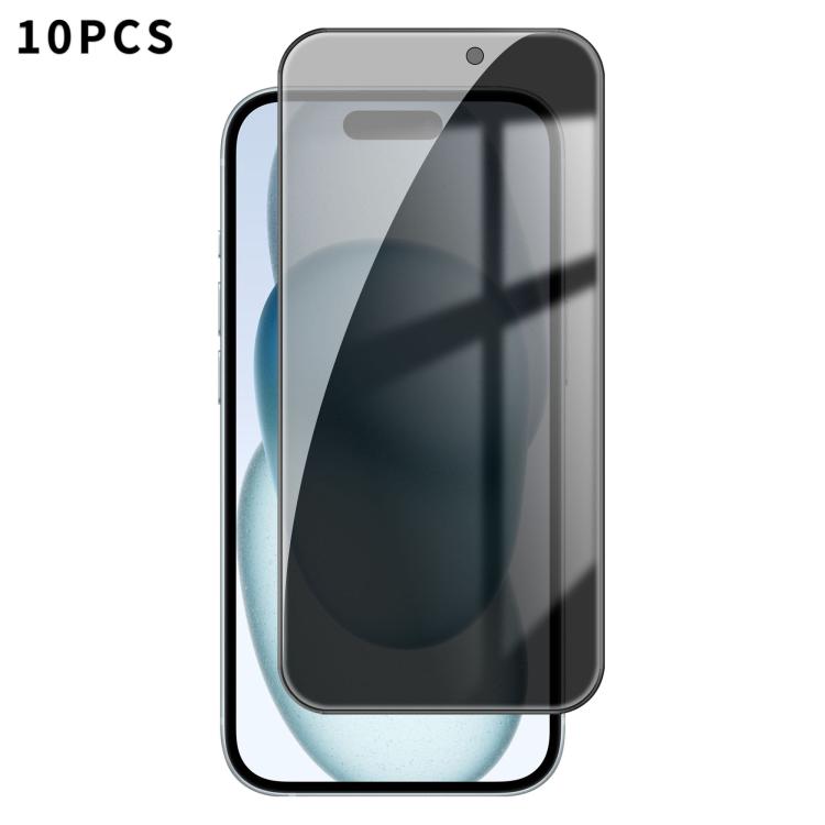 10pcs Kalebol High-Aluminum Screen-Printed Full-Coverage Black-Border Privacy Tempered Glass Film