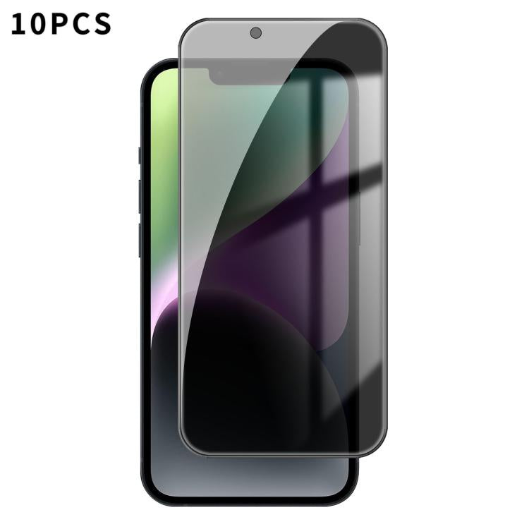 10pcs Kalebol High-Aluminum Screen-Printed Full-Coverage Black-Border Privacy Tempered Glass Film