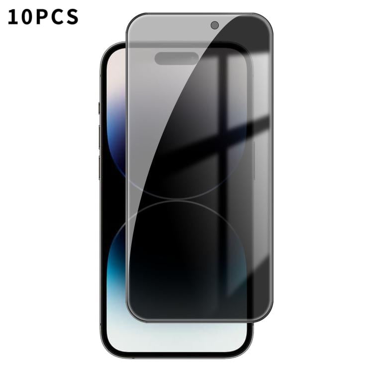 10pcs Kalebol High-Aluminum Screen-Printed Full-Coverage Black-Border Privacy Tempered Glass Film