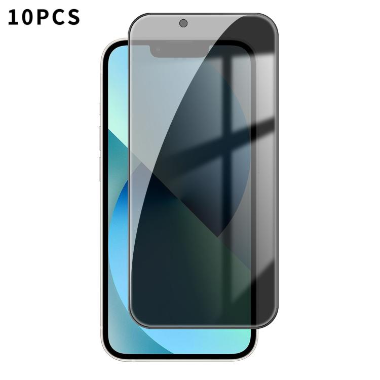 10pcs Kalebol High-Aluminum Screen-Printed Full-Coverage Black-Border Privacy Tempered Glass Film