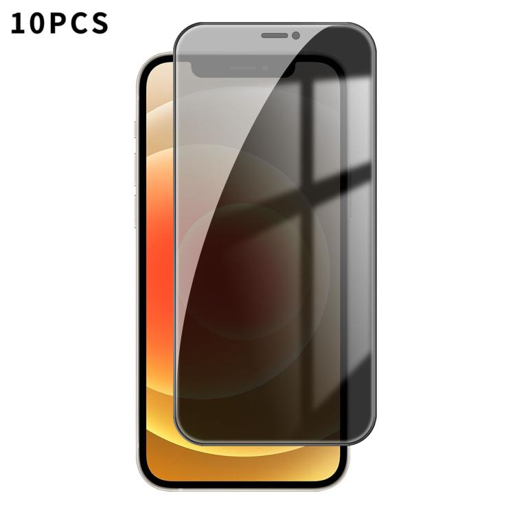 10pcs Kalebol High-Aluminum Screen-Printed Full-Coverage Black-Border Privacy Tempered Glass Film