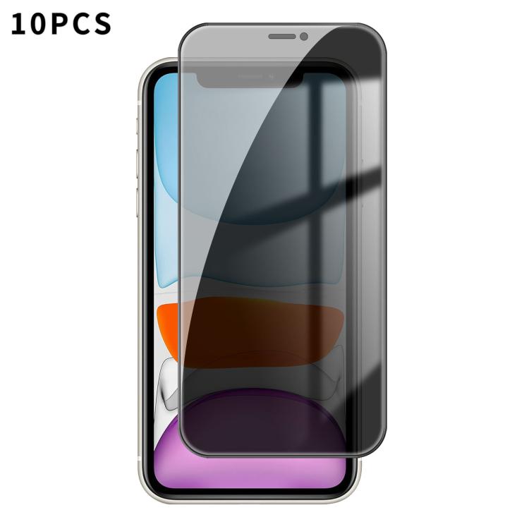 10pcs Kalebol High-Aluminum Screen-Printed Full-Coverage Black-Border Privacy Tempered Glass Film