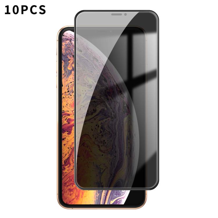 10pcs Kalebol High-Aluminum Screen-Printed Full-Coverage Black-Border Privacy Tempered Glass Film