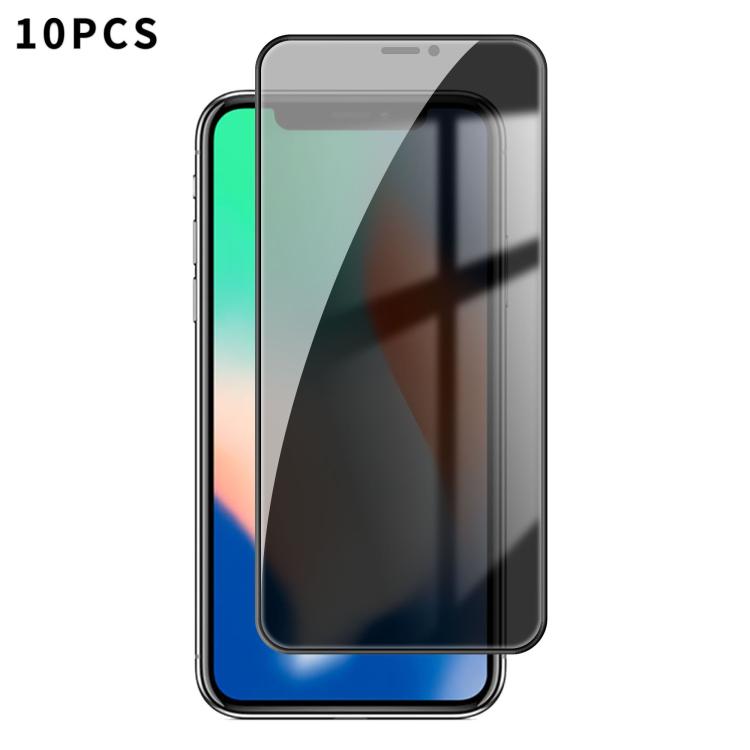 10pcs Kalebol High-Aluminum Screen-Printed Full-Coverage Black-Border Privacy Tempered Glass Film