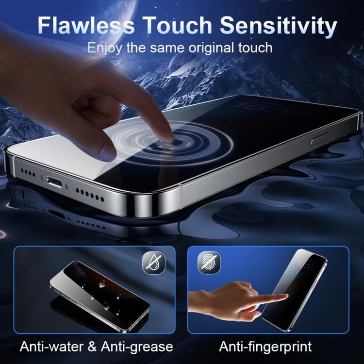 10pcs Kalebol High-Aluminum Screen-Printed Full-Coverage Black-Border Privacy Tempered Glass Film