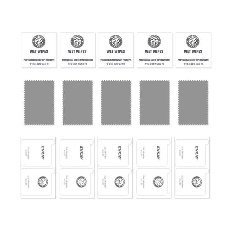 5pcs ENKAY Thickened Glue No White Edge 9H Big Arc Edge High Aluminum-silicon Tempered Glass Film