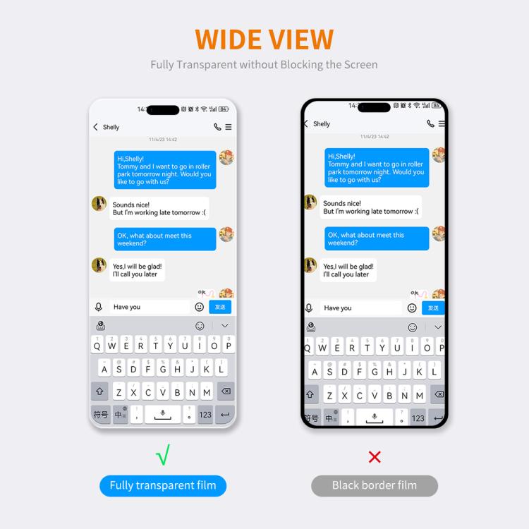 10pcs ENKAY Thickened Glue No White Edge 9H Big Arc Edge High Aluminum-silicon Tempered Glass Film