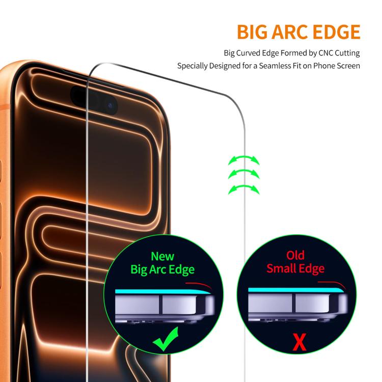 10pcs ENKAY Thickened Glue No White Edge 9H Big Arc Edge High Aluminum-silicon Tempered Glass Film