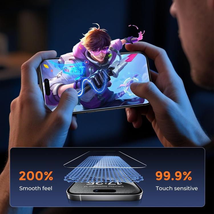 Kalebol 10pcs High-Aluminum Semi-Screen Anti-Fingerprint HD Tempered Glass Film