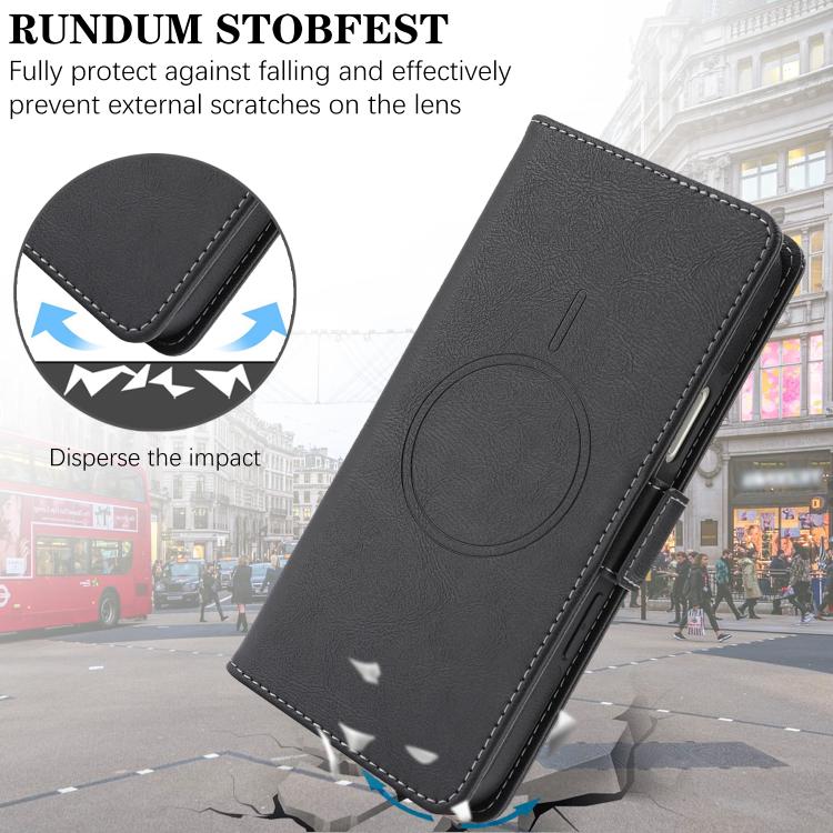 Kalebol Strong Magnetic MagSafe Ring 2 In 1 Split Leather Phone Case