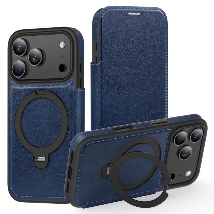 Knight Shield 360 Rotation Holder MagSafe RFID Leather Phone Case
