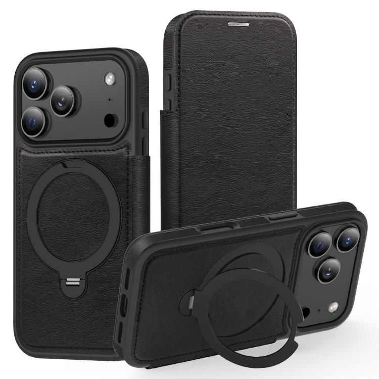 Knight Shield 360 Rotation Holder MagSafe RFID Leather Phone Case