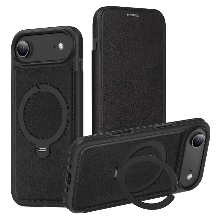 Knight Shield 360 Rotation Holder MagSafe RFID Leather Phone Case