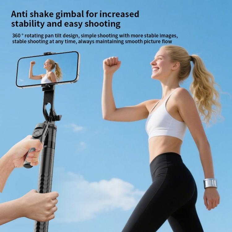 K50 1.9m Extendable Live Streaming Floor Stand Single Phone Clip Bluetooth Selfie Stick Tripod