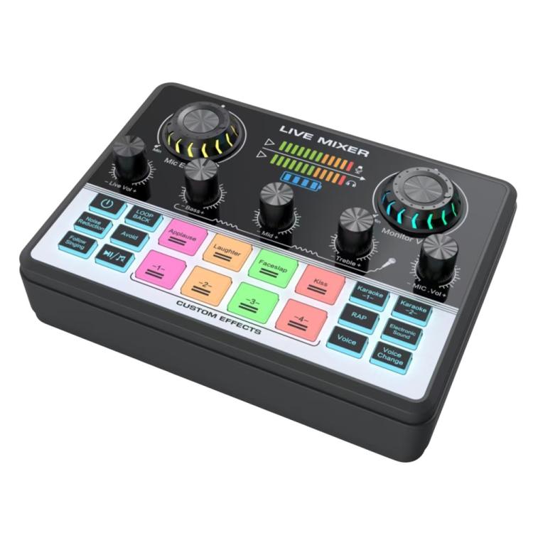 V9 Dual DSP Chip Noise Reduction Live Streaming Sound Card Audio Mixer