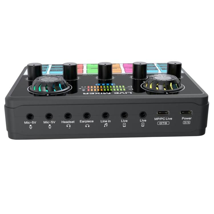 V9 Dual DSP Chip Noise Reduction Live Streaming Sound Card Audio Mixer