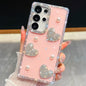 Diamond Glitter Pearl Heart Four-Corner Shockproof Phone Case, For Samsung Galaxy S24 Ultra 5G, For Samsung Galaxy S24+ 5G, For Samsung Galaxy S24 5G, For Samsung Galaxy S23 Ultra 5G