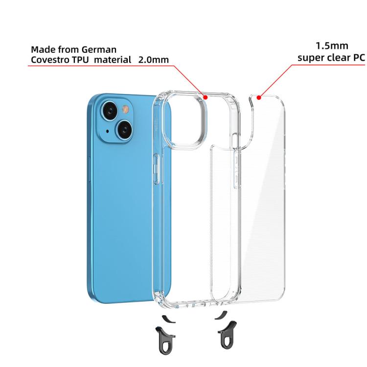 Kalebol Minimalist High Transparency Multi Color Lanyard Hole Phone Case