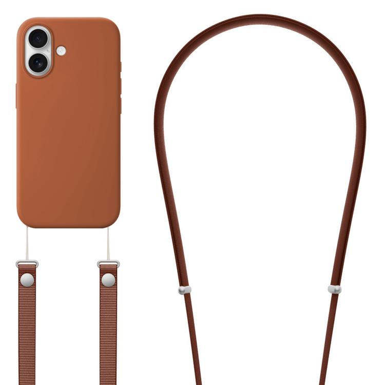 Crossbody Imitation Nylon Magnetic Liquid Pop-Up Animation Liquid Silicone Phone Case