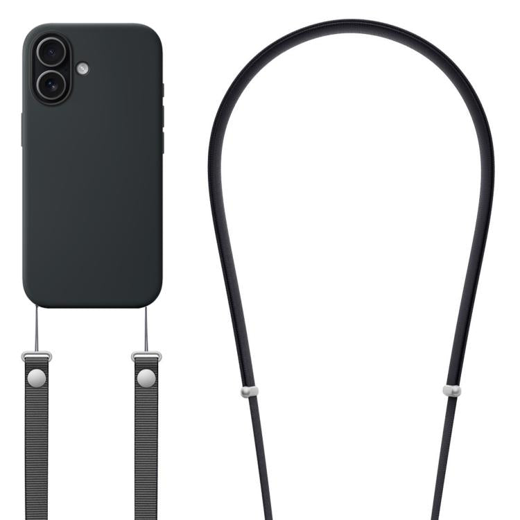 Crossbody Imitation Nylon Magnetic Liquid Pop-Up Animation Liquid Silicone Phone Case