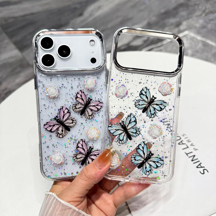 Glitter 3D Butterfly TPU Phone Case