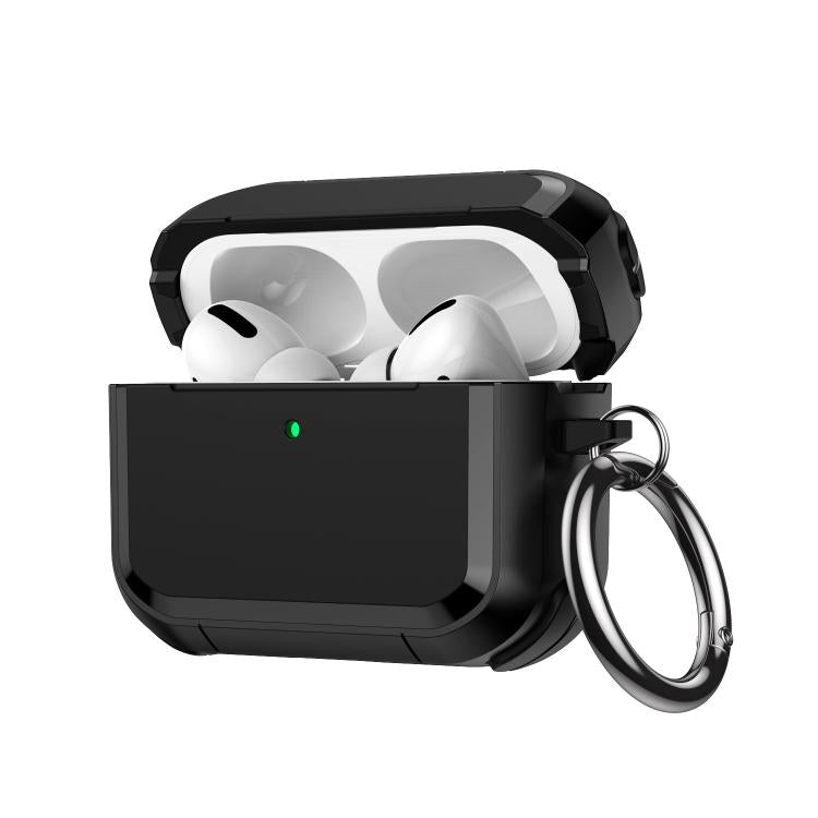 Full-Coverage Shockproof TPU Hybrid PC Earphone Cover with Carabiner