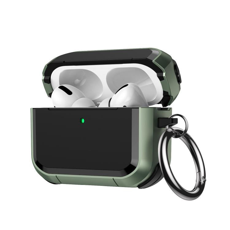 Full-Coverage Shockproof TPU Hybrid PC Earphone Cover with Carabiner