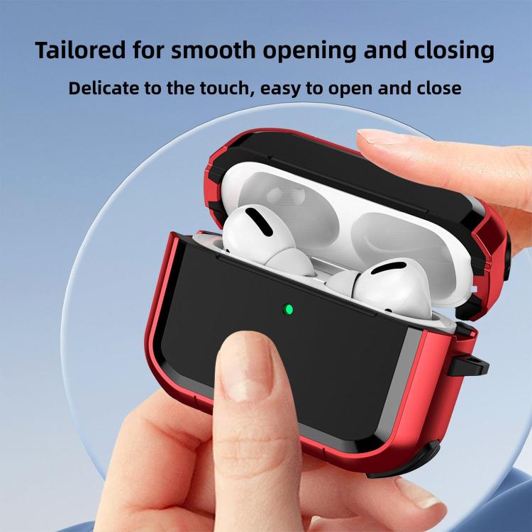 Full-Coverage Shockproof TPU Hybrid PC Earphone Cover with Carabiner