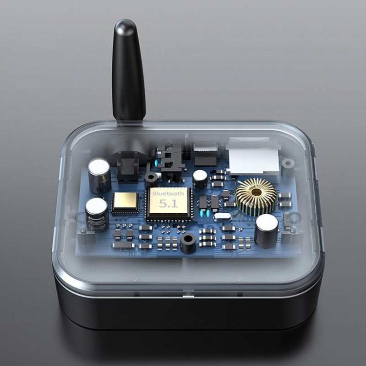 GR01 Bluetooth Receiver with Antenna, TF Card Slot, 3.5mm AUX Bluetooth Adapter for Car Speaker, Amplifier, Hands-Free Audio