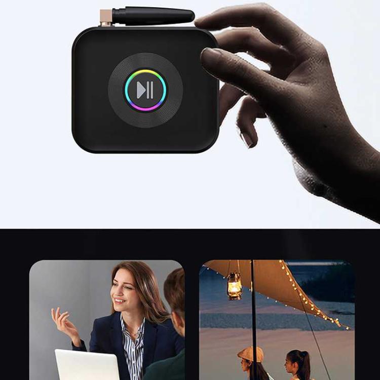 GR01 Bluetooth Receiver with Antenna, TF Card Slot, 3.5mm AUX Bluetooth Adapter for Car Speaker, Amplifier, Hands-Free Audio