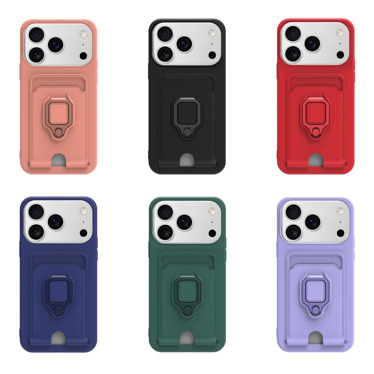 Sliding Camshield Magnetic Card Holder Silicone Phone Case with Lanyard