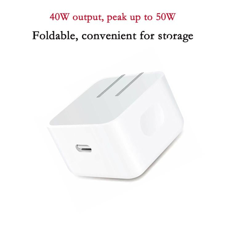 A3365 PD40W USB-C / Type-C Interface Foldable Plug Charger, US Plug