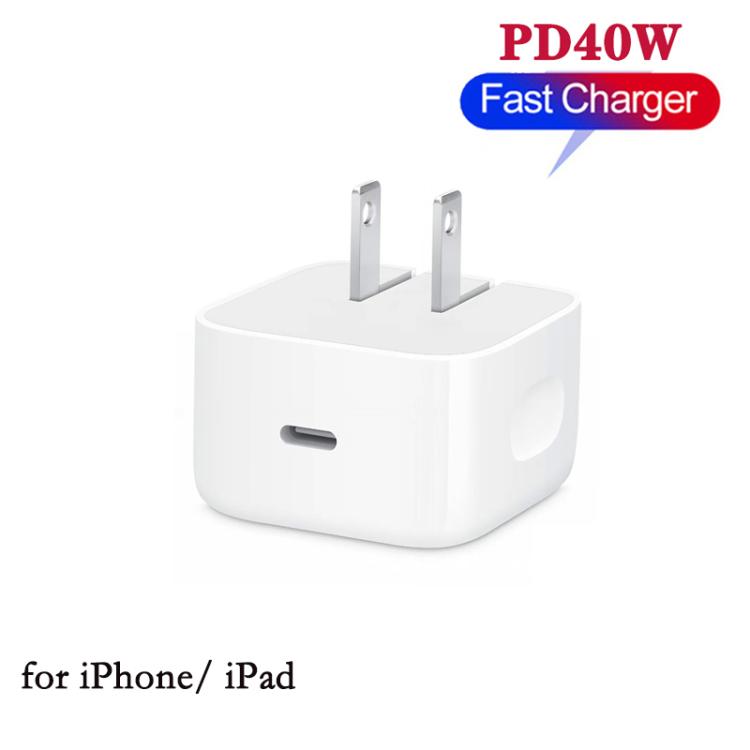 A3365 PD40W USB-C / Type-C Interface Foldable Plug Charger, US Plug