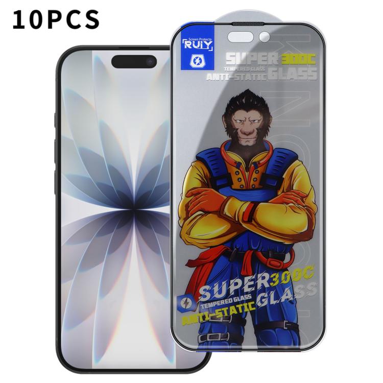 10pcs Armor 300C Ultra-Curved Anti-Static Anti-Dust Silk-Screened Privacy Tempered Glass Film