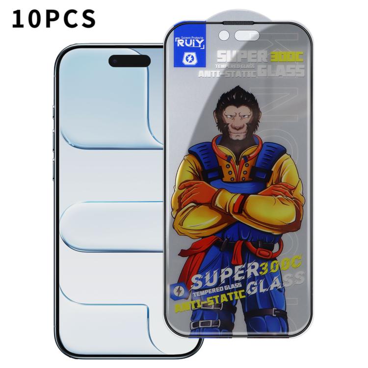 10pcs Armor 300C Ultra-Curved Anti-Static Anti-Dust Silk-Screened Privacy Tempered Glass Film