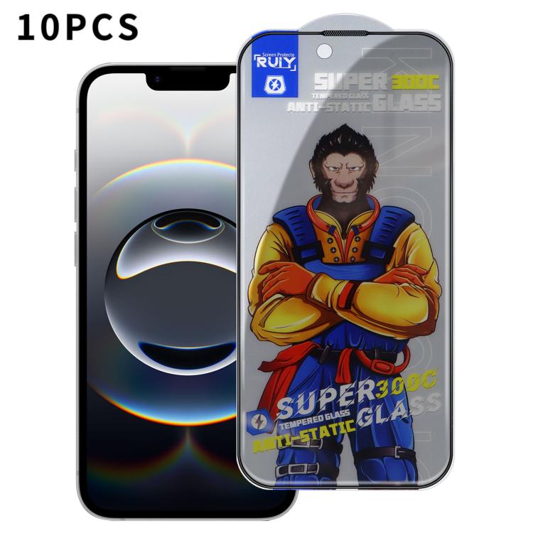 10pcs Armor 300C Ultra-Curved Anti-Static Anti-Dust Silk-Screened Privacy Tempered Glass Film