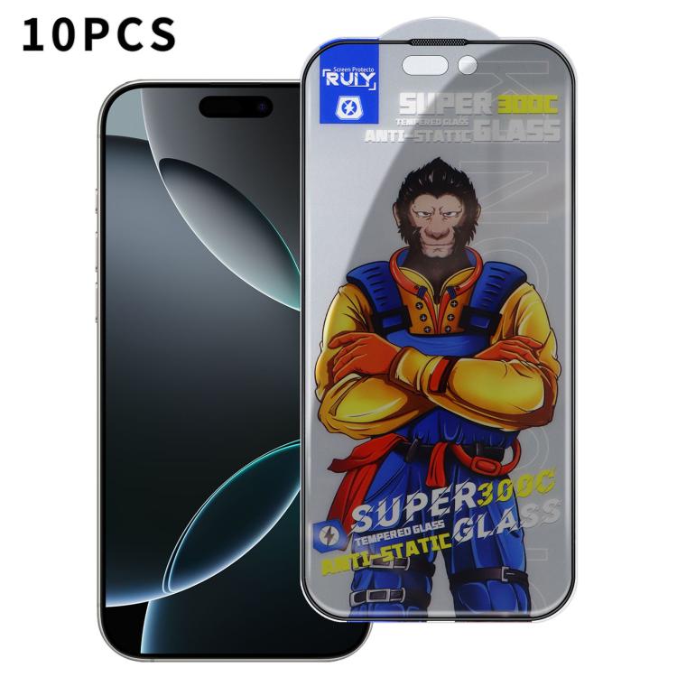 10pcs Armor 300C Ultra-Curved Anti-Static Anti-Dust Silk-Screened Privacy Tempered Glass Film