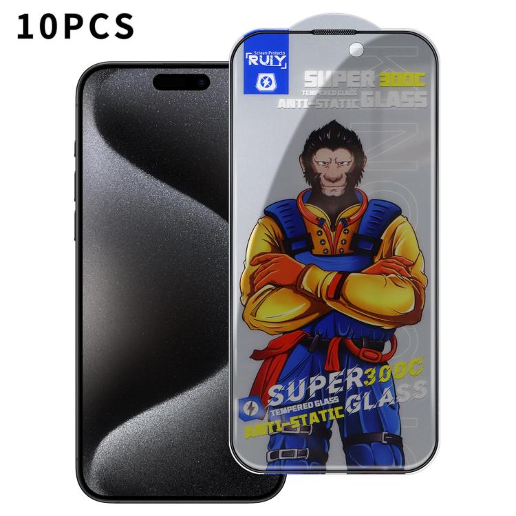 10pcs Armor 300C Ultra-Curved Anti-Static Anti-Dust Silk-Screened Privacy Tempered Glass Film