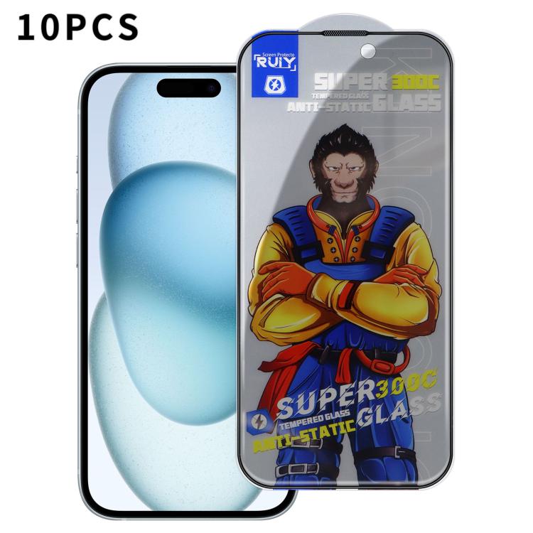 10pcs Armor 300C Ultra-Curved Anti-Static Anti-Dust Silk-Screened Privacy Tempered Glass Film